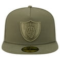 thumbnail image 2 of Men's New Era  Olive Las Vegas Raiders Color Pack A-Frame 59FIFTY Fitted Hat, 2 of 5