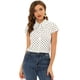 thumbnail image 1 of INSPIRE CHIC Camiseta De Manga Corta Vintage Con Lunares Para Mujer Blanco XS INSPIRE CHIC Camisa, 1 of 5