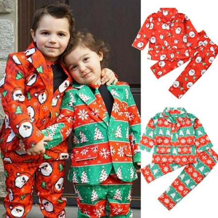 Christmas Outfits For Boys Pudcoco Kids Baby Boy Christmas Formal Suit Blazer Jacket Pants Tie Gentleman Outfits ()