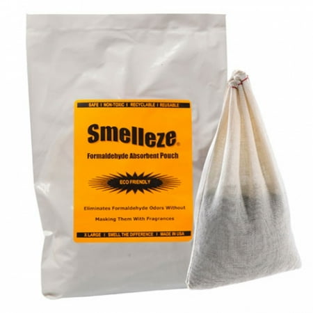 SMELLEZE Reusable Formaldehyde Smell Removal Deodorizer Pouch: Rids Chemical Odor Without Cover-Ups in 150 Sq. Ft.