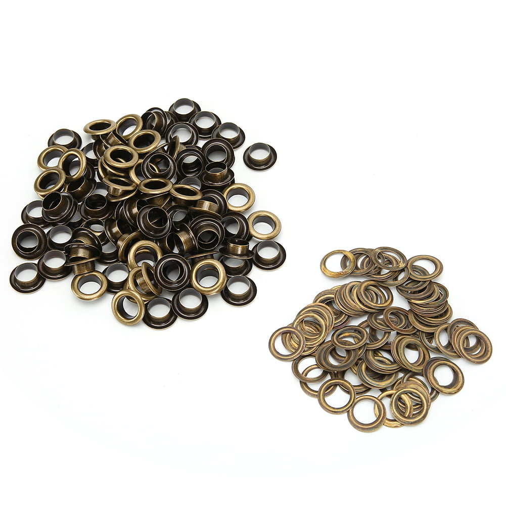 100pcs Hollow Rivets Findings Nuts 5mm For Belts Shoes Bags Leather Craft Repair 