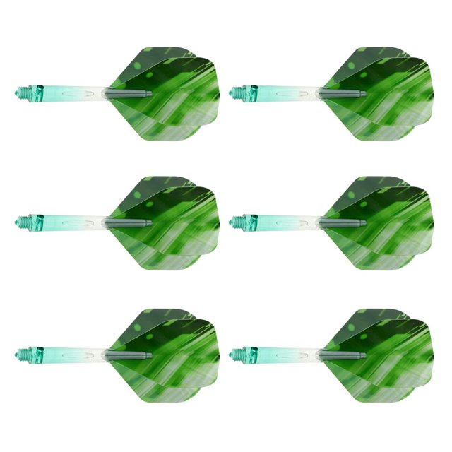 Paquete vástagos de dardo y con accesorios de rosca Verde shamjiam Dart Shafts con Vuelos