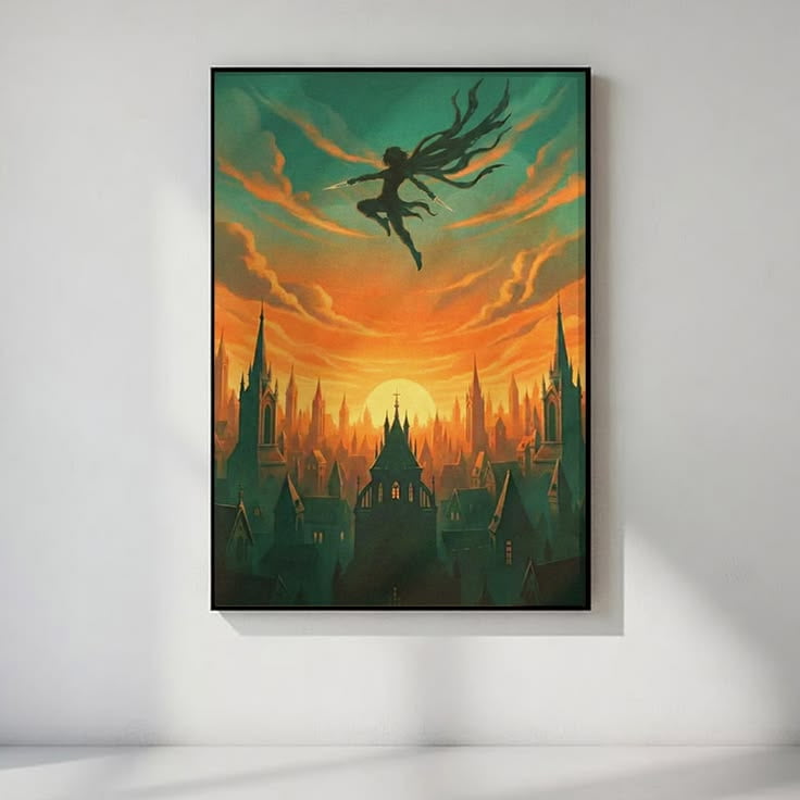 Vin Wall Art, Fantasy Poster, Luthadel Sunset Poster Full Size 24