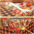 thumbnail image 7 of Fall Tablecloth 60x102 Inch Rectangle, Plaid Pumpkin Print Waterproof Wrinkle-Resistant Table Cloth for Autumn Thanksgiving Harvest Dining Kitchen Decor, 7 of 7