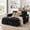 Black, variant on 3 in 1 Sofa Bed, 55" Convertible Sleeper Sofa with Pull Out Bed, Loveseat Couch with Adjustable Backrest for Living Room, Black