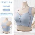 thumbnail image 5 of NIEWTR Womens Front Snap Closure Bras Soft Seamless Wireless Lace Bralettes Comfort Full Coverage Bra(Blue,2XL), 5 of 7