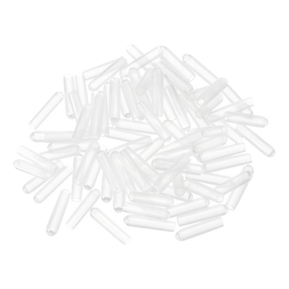 Uxcell 2.5mm ID Rubber End Caps, 100Pcs Round Tube Bolt Cap Cover