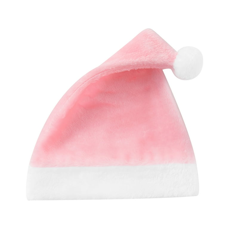 Christmas Santa Hat Short Plush Funny Christmas Hats Thickened