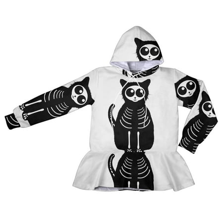 

Juebong Dress Deals Halloween Girls Hoodie Dresses Kids Cotton Fall Winter Swing Twirl Clothes Child Cute Dress