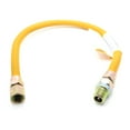 thumbnail image 2 of Thrifco 4408688 3/8 Inch OD X 1/4 Inch ID - 1/2 Inch MIP x 1/2 Inch FIP 36 Inch Long Yellow Epoxy Coated Stainless Steel Flexible Gas Connectors with EFV (Gastop), 2 of 6
