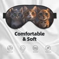 thumbnail image 3 of Fuzoiu Wide Eyed Cartoon Cats Print Sleep Masks,Eye Masks with Adjustable Strap for Sleeping,Night Eye Shade for Women Men,Eye Cover for Full Night's Sleep, Travel and Nap, 3 of 7