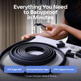 thumbnail image 4 of Black Foam Furniture Edge and Corner Guard Set, 15 ft with 4 Adhesive Corner Protectors, 4 of 10