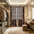 thumbnail image 4 of Cheetah Print Curtains 52WX84H Rod Pocket Leopard Not Blakout Curtains for Bedroom Living Room Wild Animals Print Drapes 2 Panels, 4 of 8