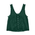 thumbnail image 5 of aohooy Lace Trim Tank Tops for Women Sleeveless Button Down Tie Front Loose Shirts Boho Summer Beach Vacation Crop Blouses 2026 Green,S, 5 of 7