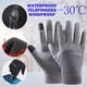thumbnail image 2 of Guantes de invierno LSLJS para hombre, resistentes al frío, con dedos completos y forro polar, impermeables, antideslizantes, con palma y sensibles a la pantalla táctil, ideales para el frío., 2 of 6