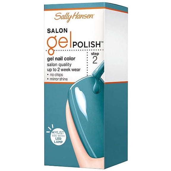 Sally Hansen Salon Gel Polish Gel Nail Color, Teal Time, 0.14 fl oz