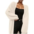 thumbnail image 2 of Cardigan Sweaters for Women Long Sleeve Open Front Mid Length Knitted Sweater Coat Jacket Womens Cardigan Sweaters, 2 of 6