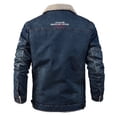 thumbnail image 2 of CNKOO Men‘s Denim Jacket Oversized Plus Velvet Loose Jacket Autumn Winter, 2 of 4