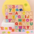 thumbnail image 2 of ZTGD Rompecabezas de madera con letras y números, coordinación mano-ojo, capacidad lógica, juguetes de rompecabezas de madera con letras y números sin rebabas para niños, 2 of 8