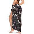 thumbnail image 2 of Uourmeti Black Cat One Piece Swim Cover Up for Women Casual Scarf Blouse for Swimwear Long Bikini Wraps, 2 of 7