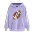 thumbnail image 2 of Uoodti Long Sleeve for Women Football SweatShirts Hoodie Graphic Print Tops with Pocket Casual Fall Gift Winter Fashion Clothes, 2 of 3