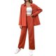 thumbnail image 1 of Gibobby Conjunto de Pantalones para Mujer Conjunto de camisa de manga larga y pantalones de pierna ancha de cintura alta de color sólido de moda para mujer(Naranja,CH), 1 of 5