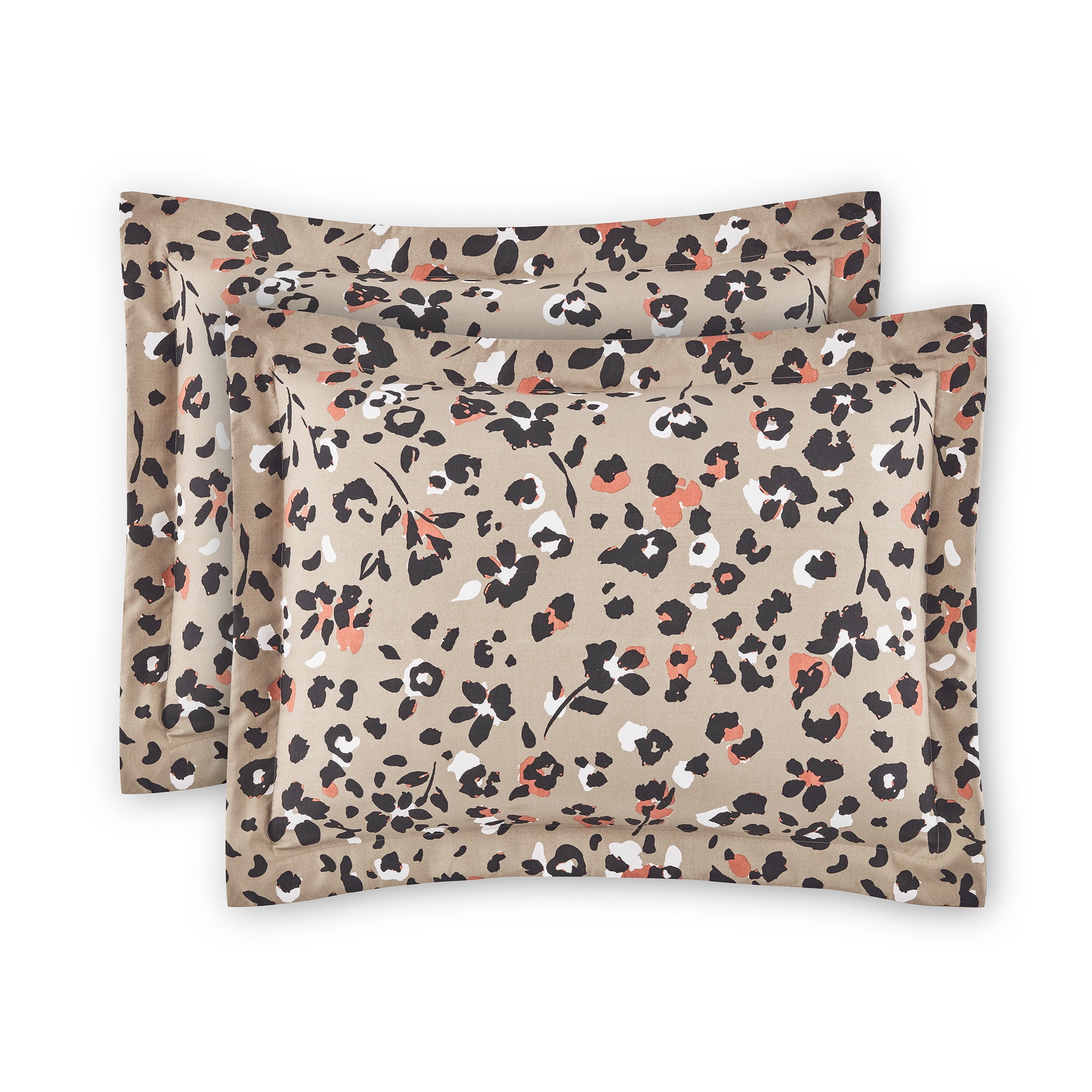 Mainstays All in One Reversible Comforter and Sheet set- 7 Piece, Full, Beige Animal Print