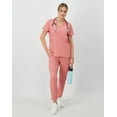thumbnail image 6 of Hanes Comfort Fit Scrubs Women's Scrub Top Rose Ranch Pink 2XL, 6 of 11