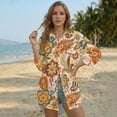 thumbnail image 3 of Xixirimido Vibrant Boho Mandala Paisley Print Women's Versatile Beach Cover Up Long Sleeve Button Down Shirt Dress Casual Swim Cover Up for Beach Pool Cruise, Size M, 3 of 7