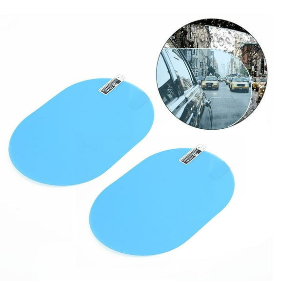 2pcs Rainproof Car Rearview Mirror Sticker Anti-Fog Protective Film Rain Shield