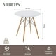 thumbnail image 3 of Mesa De Comedor Redonda Estilo Eames Minimalista Moderna blanco 6.49 pulg Pido Todo E-MDCR4M-WH, 3 of 5