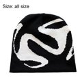 thumbnail image 2 of Jiibva Fashion Beanie Knitted Hat Gothic Y2k Knitted Caps Unisex Winter Skull Cap Harajuku Vintage Warm Hat Streetwear, 2 of 7