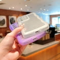 thumbnail image 6 of Compatible with Samsung Galaxy S21 Ultra Case 6.8",Cute Curly Wave Matte Frame Edge Soft Shockproof Protective Aesthetic Clear Phone Cover for Women (Purple), 6 of 12