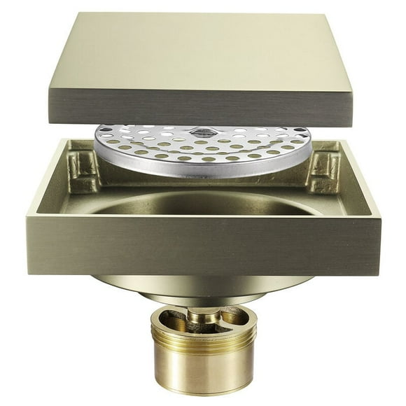 Square Floor Drain for Shower, Stainless Steel Floor Drain Cover, Strainer, Shower Drain, Square Floor Drain, Bathroom, Garage and Bathroom