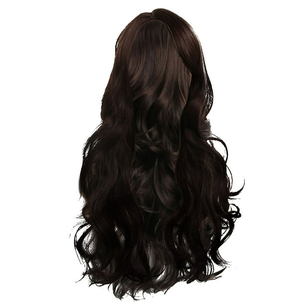 Mujer de fibra recta peluca realista de pelo largo de moda peluca de pelo