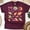 Maroon, variant on Bright Ocean Shells and Starfish Shirt for Women, Cute Pastel Beach Graphic Tee, Maroon, Size L