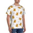 thumbnail image 2 of Vsdgher Beer Print Men's Dry Fit Mesh Athletic Shirts Moisture Wicking Tennis T-Shirt Tops, 2 of 9