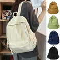 thumbnail image 2 of Canvas Backpack Women's Simple Day High Capacity Backpack High School Students College Lazy Travel Bag, 2 of 7
