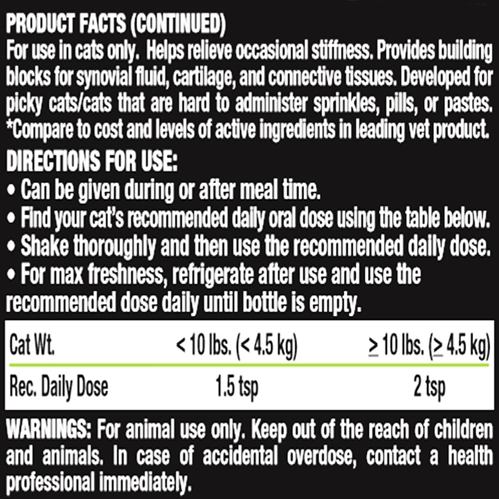 Liquid-Vet Hip & Joint Saver Supplement for Cats with Glucosamine, Chicken, 8 oz.