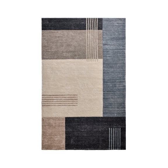 Better Homes & Gardens 5' x 8' Asher Patchwork Color Block Area Rug, Gray