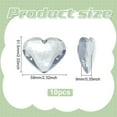 thumbnail image 2 of 10 Pcs Clear Large Heart Acrylic Rhinestone 2.3" Flat Back Faceted Big Heart Crystal Gems Rhinestone with Back Glue Props Embelishments Gems for Valentine's Party Cosplay Costume Making, 2 of 9