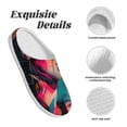 thumbnail image 5 of Kdxio Vibrant Street Art Portrait Women's Men's Slippers Plush Slip-On House Slipper for Winter Indoor Soft Cushion Non-slip Fluffy Slides Slippers-11, 5 of 7