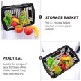 thumbnail image 3 of OULII 1Pc Black Portable Shopping Basket Plastic with Handles for Grocery and Kitchen Use, 3 of 8