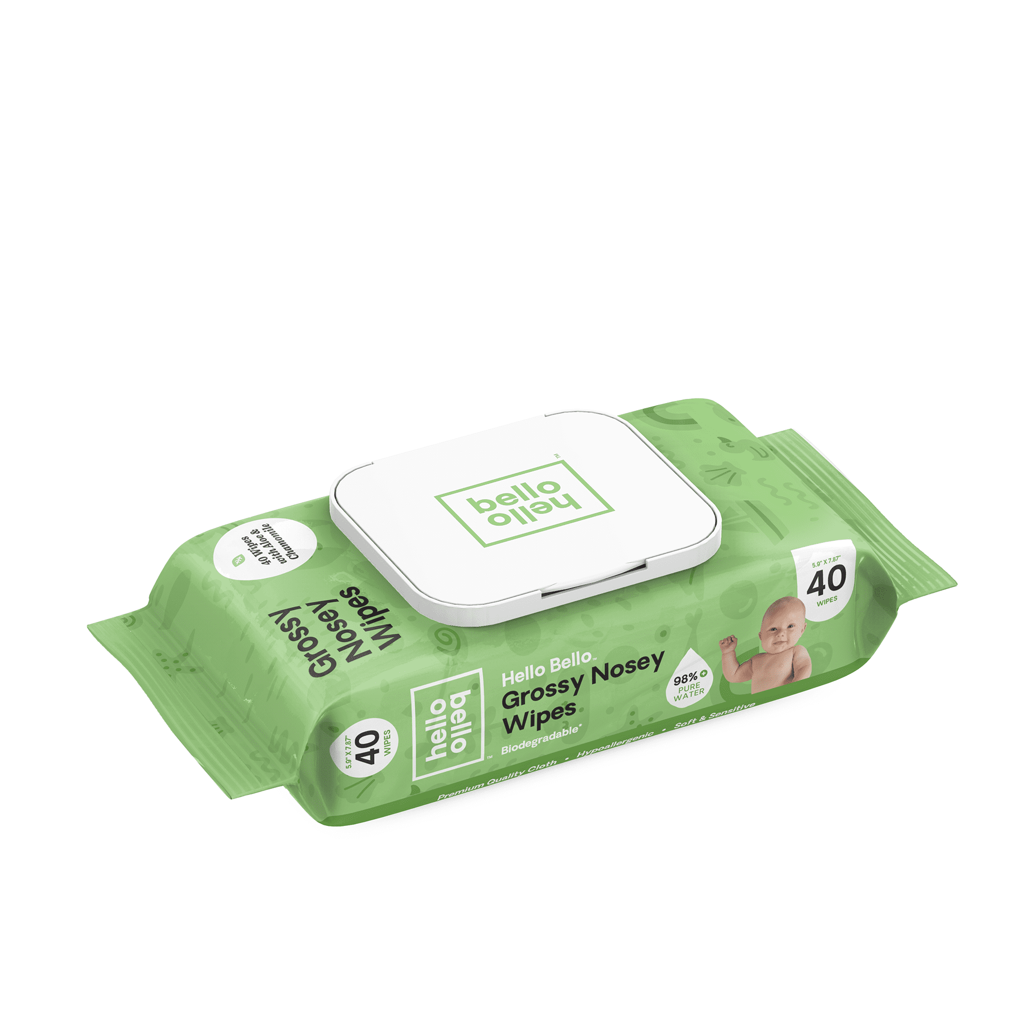 Hello Bello Grossy Nosey Wipes, 40ct Deal BrickSeek