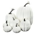 thumbnail image 2 of 7Pcs Artificial Pumpkin for Decoration, Assorted Faux Harvest Pumpkins, Fall Pumpkin for Halloween Home Thanksgiving Party Decoration (White), 2 of 6