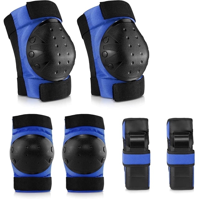 Juego de rodilleras, equipo de protección para niños, adolescentes, adultos con rodilleras, coderas, muñequeras para patinar, patineta, scooter, ciclismo, ciclismo