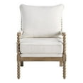 thumbnail image 4 of Fletcher Chaise à Barreaux en Tissu Lin Beige avec Fini Charbon Brossé, 4 of 8