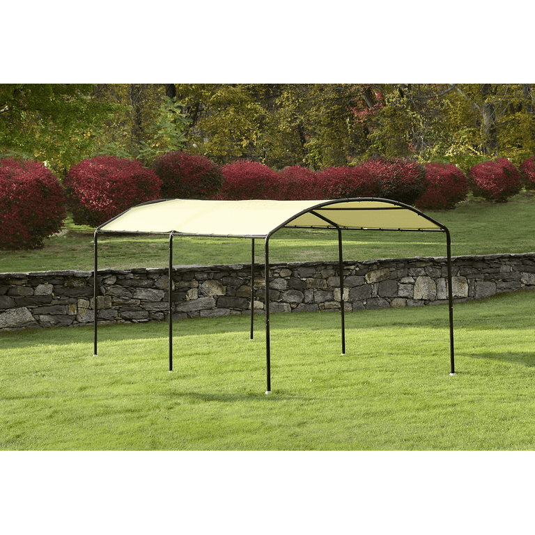 ShelterLogic Monarc Carport Canopy 10 x 18 ft Sandstone Metal