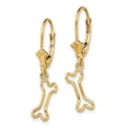 thumbnail image 2 of FJC Finejewelers 14k Yellow Gold Mini Dog Bone Leverback Earringscut-out, 2 of 3