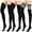 3 Pairs Black+Black+Black White, variant on Zando 3 Pairs Women Plus Size Thigh High Stockings Thin Over the Knee Tube Socks Long Sport Tights Striped Leg Warmers Sock D Black & Black White Stripe*2